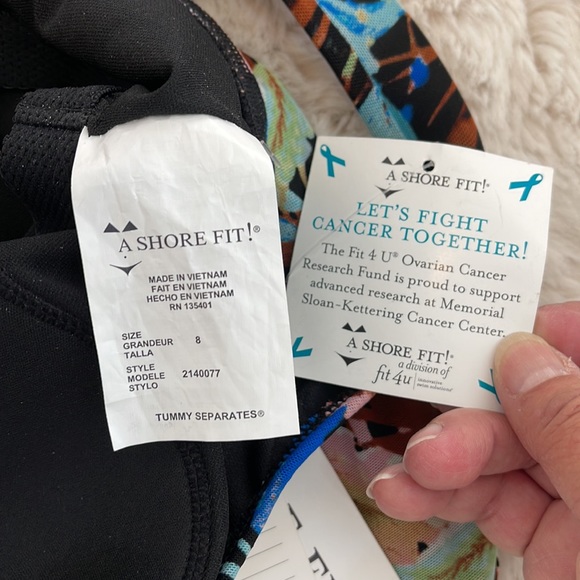 A Shore Fit Swimwear Separates Swim Top 8 - Picture 8 of 11